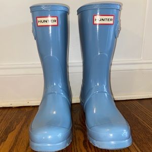 Light blue Mid-Calf Hunter Rain Boots